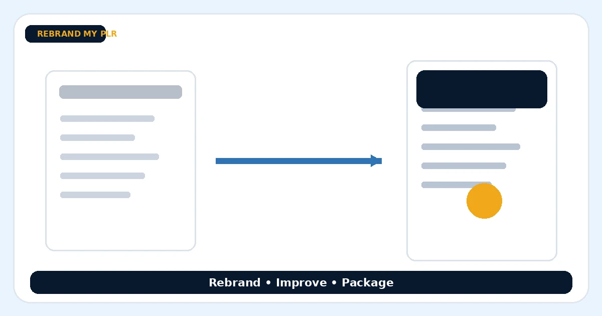 How to Rebrand a PLR Ebook for Resale in 2026