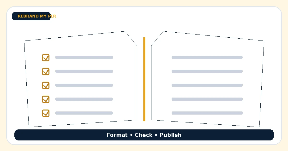 PLR Ebook Formatting Checklist for a Professional PDF