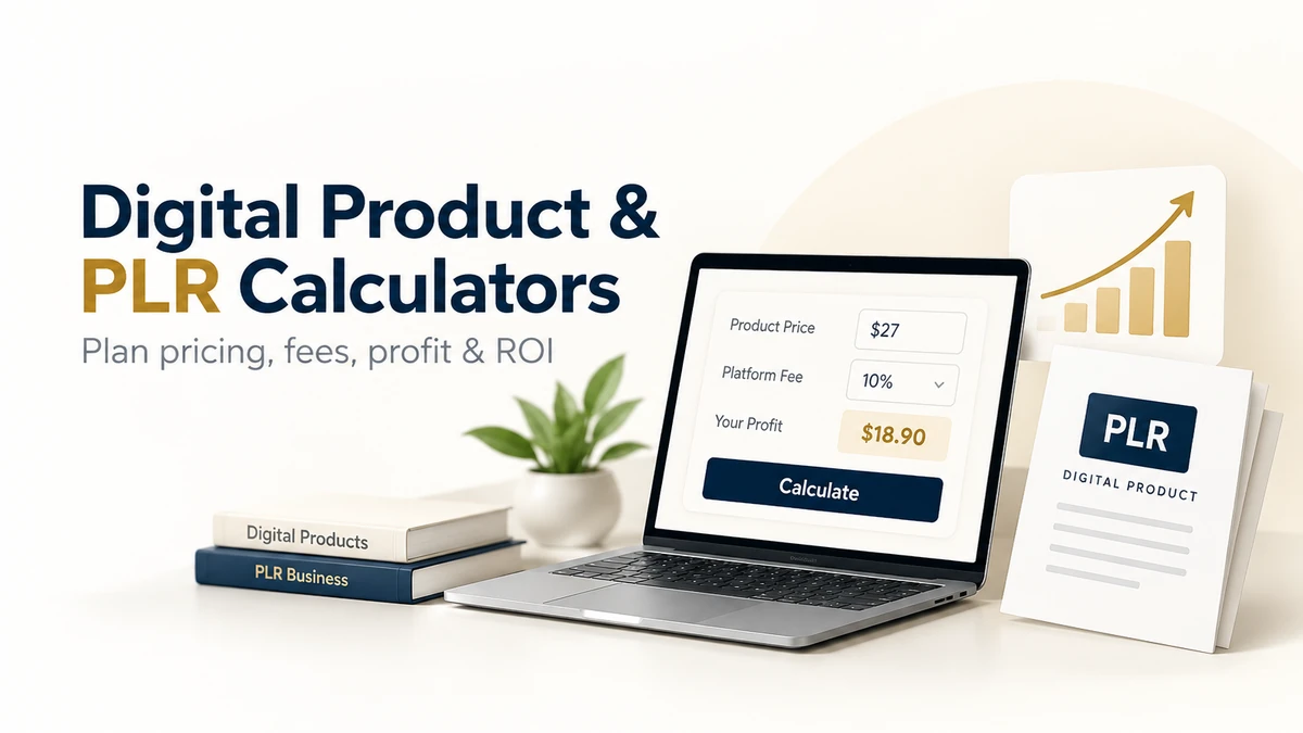 Five free calculators for digital product and PLR sellers