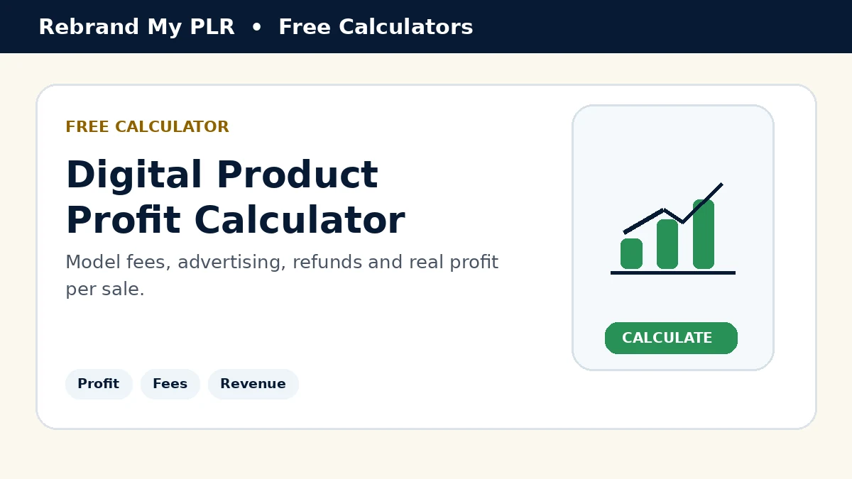Digital Product Profit Calculator graphic