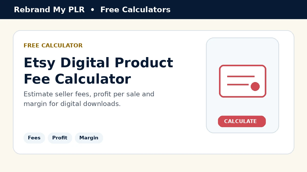 Etsy Digital Product Fee Calculator graphic
